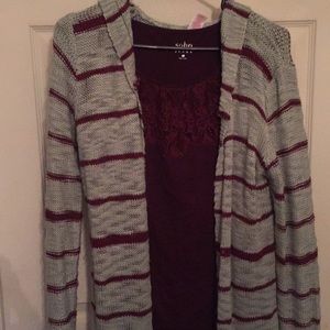 Hooded cardigan